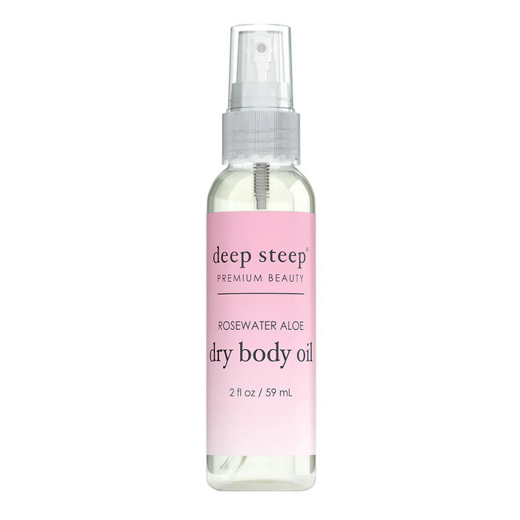 Deep Steep Premium Beauty Rosewater Aloe Dry Body Oil, 2 Oz