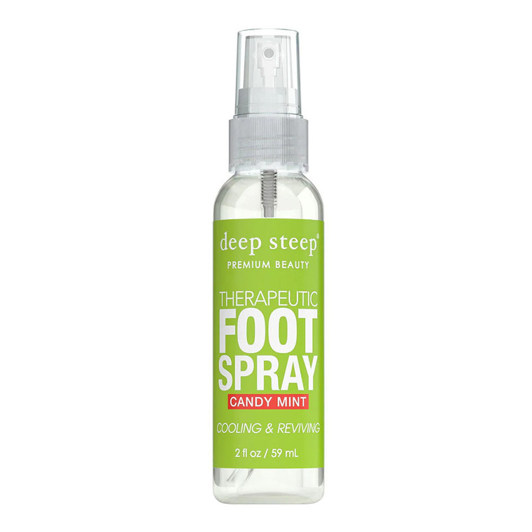 Deep Steep Premium Beauty Therapeutic Cooling Candy Mint Foot Spray, 2 Oz