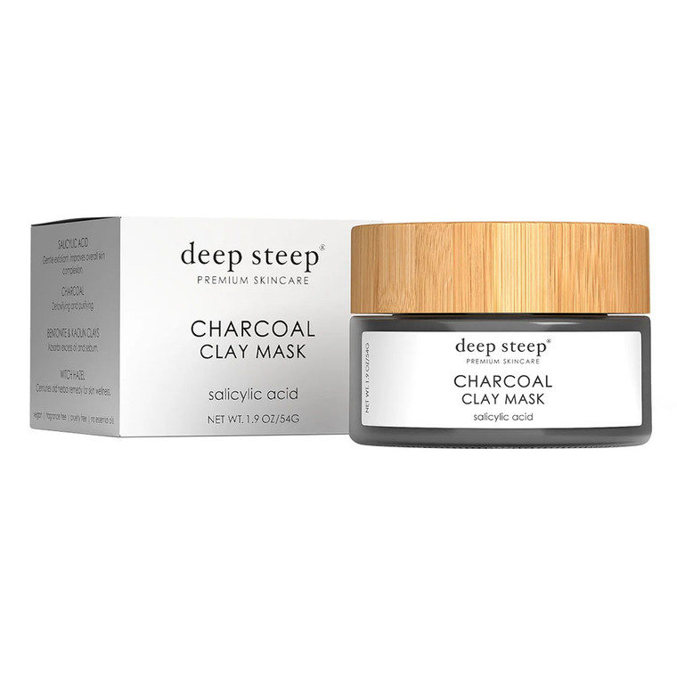 Deep Steep Premium Skin Care Charcoal Clay Face Mask, 1.9 Oz