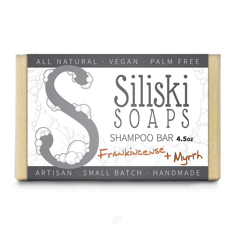 Siliski Soaps Shampoo Bar, Frankincense and Myrrh, 4.5 Oz