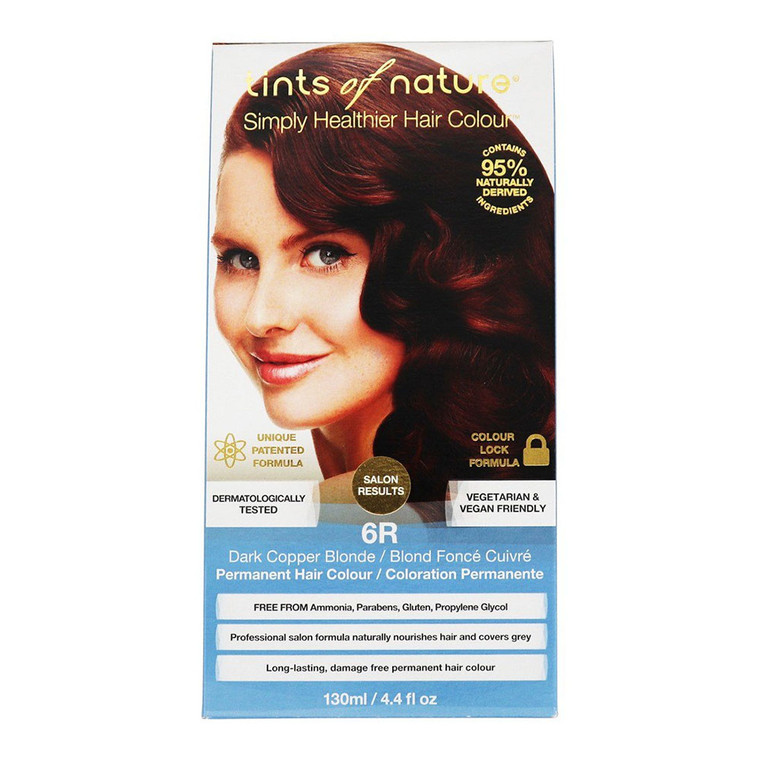 Tints of Nature Permanent Hair Color, 6R Dark Copper Blonde, 4.4 Oz