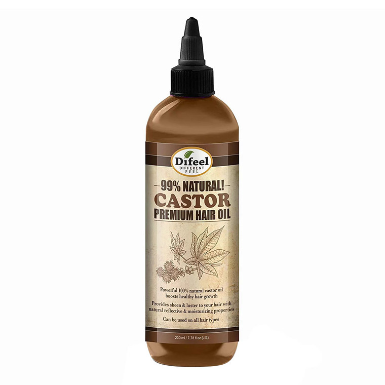 Difeel 99% Natural Castor Premium Hair Oil, 7.78 Oz