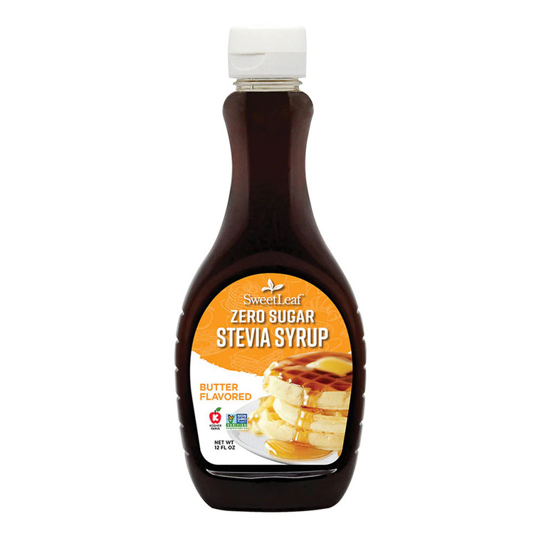 Sweetleaf Zero Sugar Butter Flavor Stevia Syrup, 12 Oz