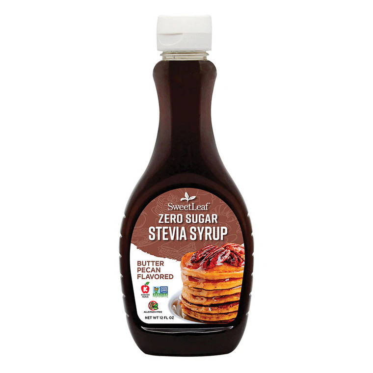 Sweetleaf Zero Sugar Butter Pecan Flavor Stevia Syrup, 12 Oz