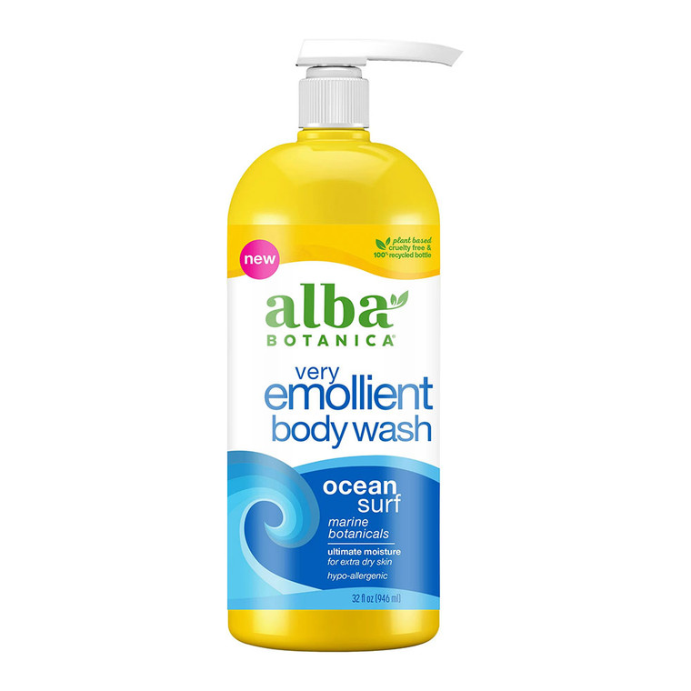 Alba Botanica Ocean Surf Very Emollient Body Wash, 32 Oz
