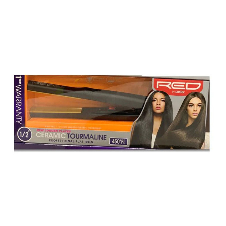 Red by Kiss Professional 0.5 Inch Ceramic Tourmaline Flat Iron, 1 Ea