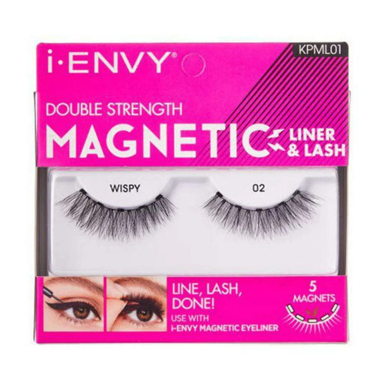 Kiss I Envy Double Strength 02 Wispy Magnetic Liner and Lash, 1 Ea