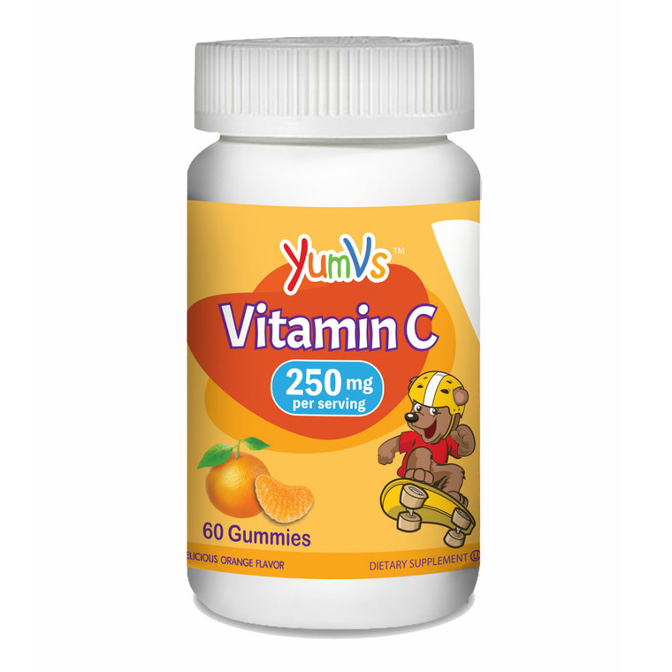 Yum-Vs Vitamin C 250 mg Gummies For Kids, Orange, 60 Ea