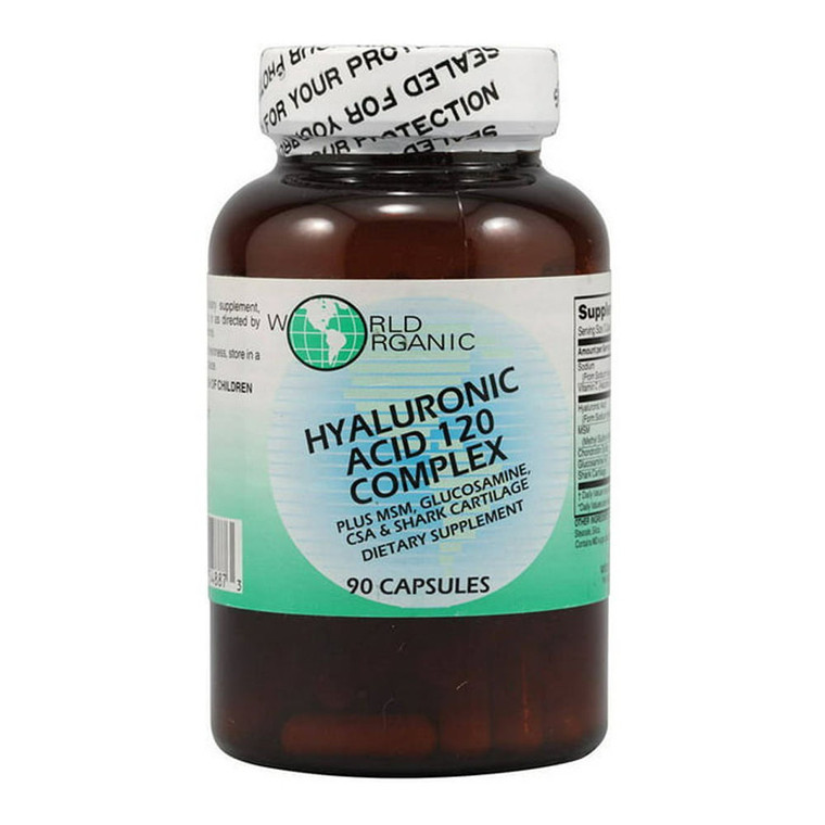 World Organics Hyaluronic Acid 120 Complex Capsules, 90 Ea