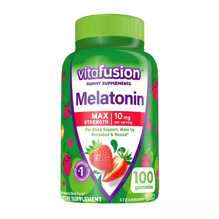 Vitafusion Max Strength Melatonin Gummies For Sleep Support, 100 Ea