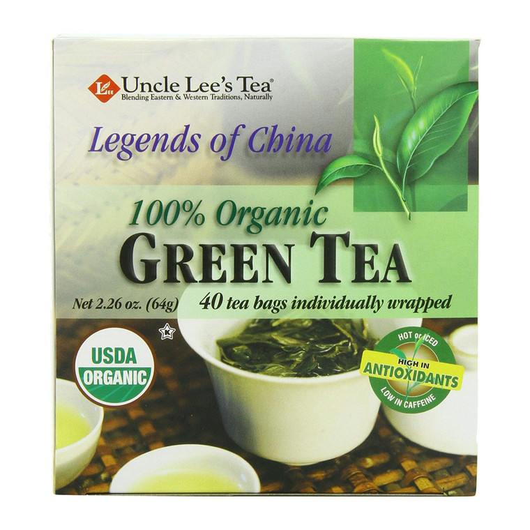 Uncle Lees Tea Legends of China Organic Green Tea, 40 Ea