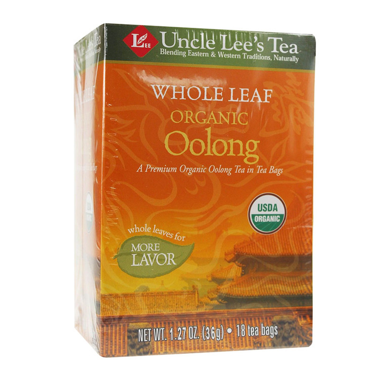 Uncle Lees Tea Whole Leaf Organic Oolong Tea, 18 Ea