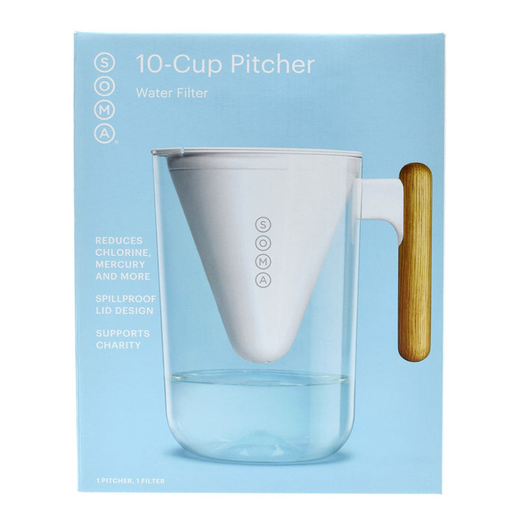 Soma 10 Cup Water Filter Pitcher, 80 Oz