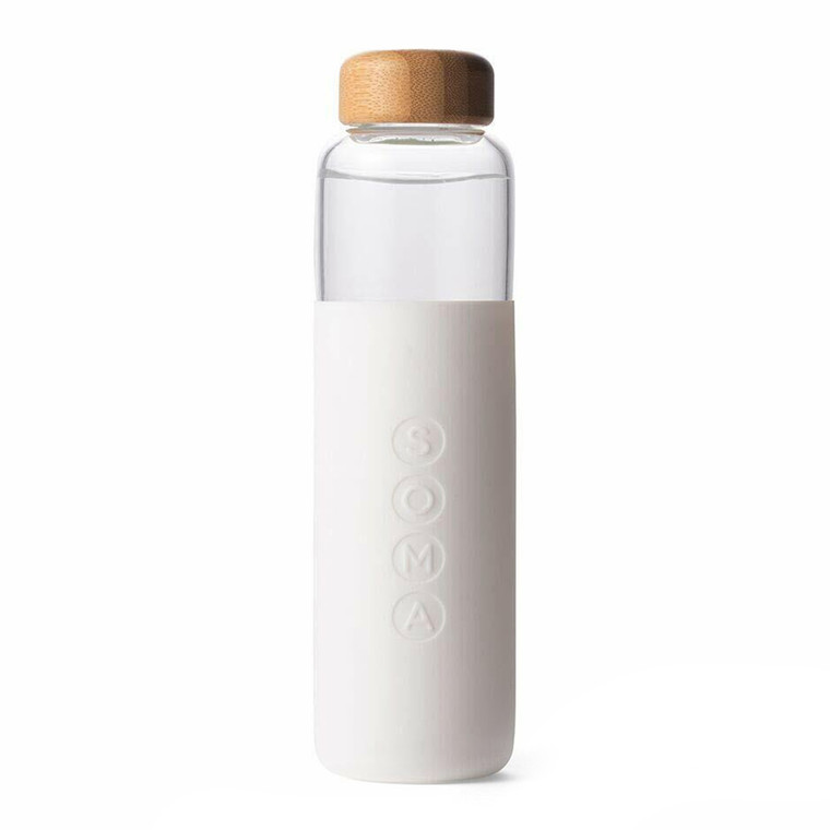 Soma Glass Water Bottle V2, White, 17 Oz