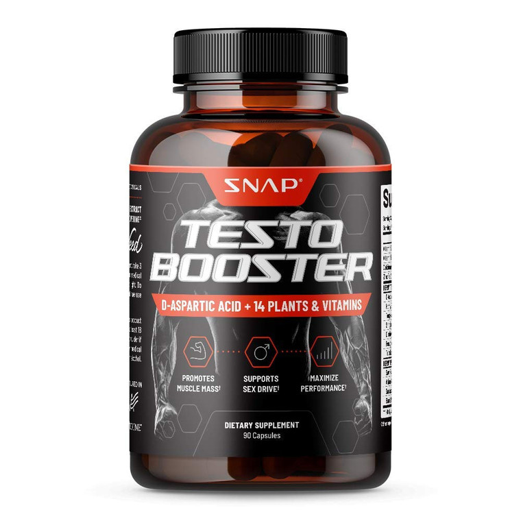 Snap Supplement, Testo Booster Capsules, 60 Ea