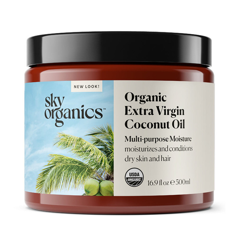 Sky Organics Organic Coconut Oil With Vitamin E, 16.9 Oz