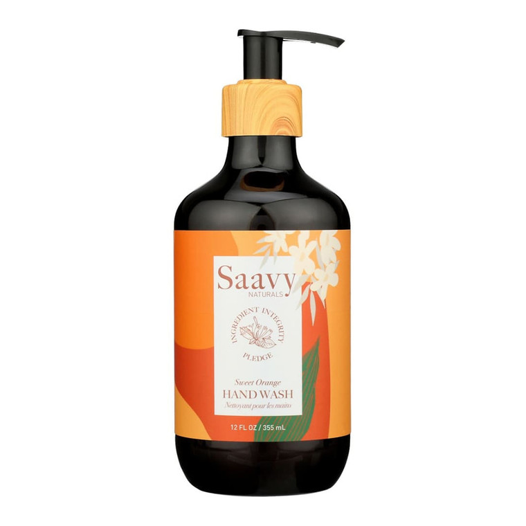 Saavy Naturals Hand Wash, Sweet Orange, 12 Oz