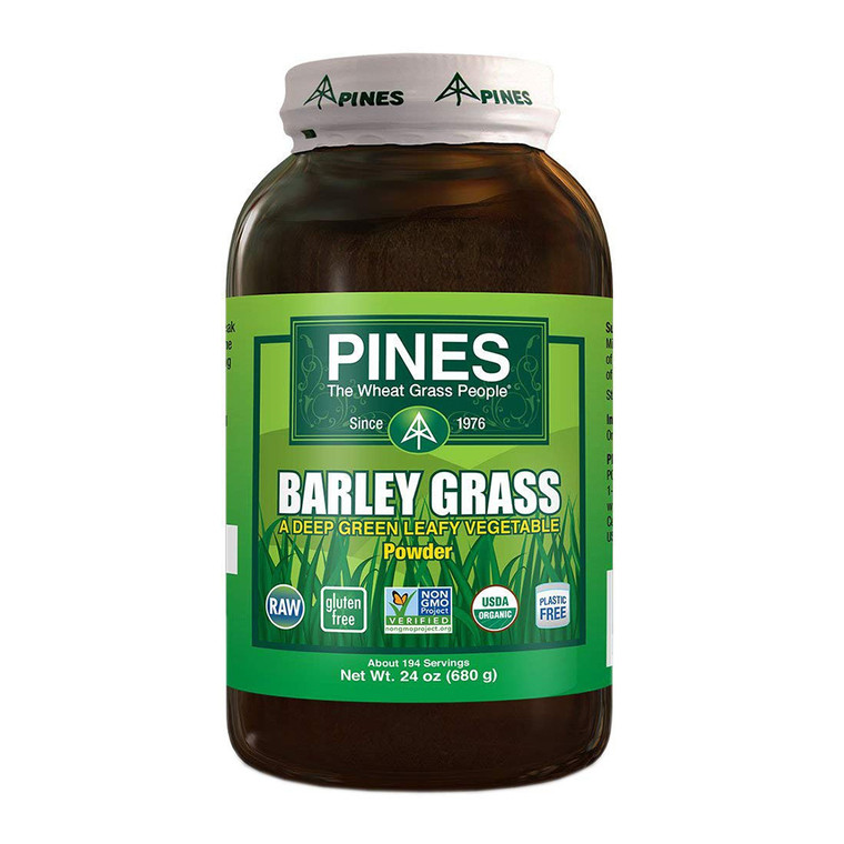 Pines Wheat Grass Barley Grass Powder 100% Pure, 24 Oz