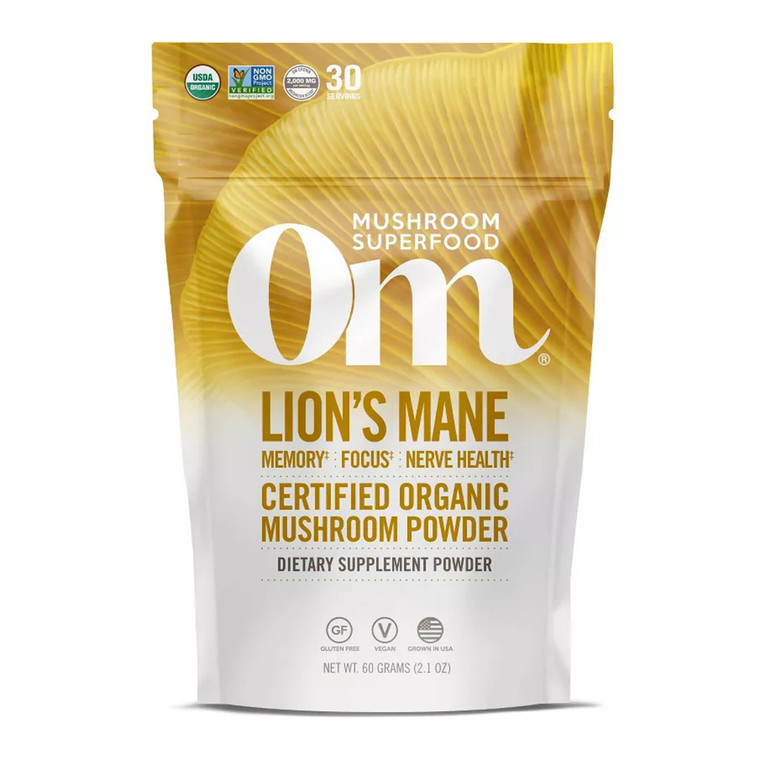 Om Mushroom Lions Blend Superfood Powder, 60 Grms