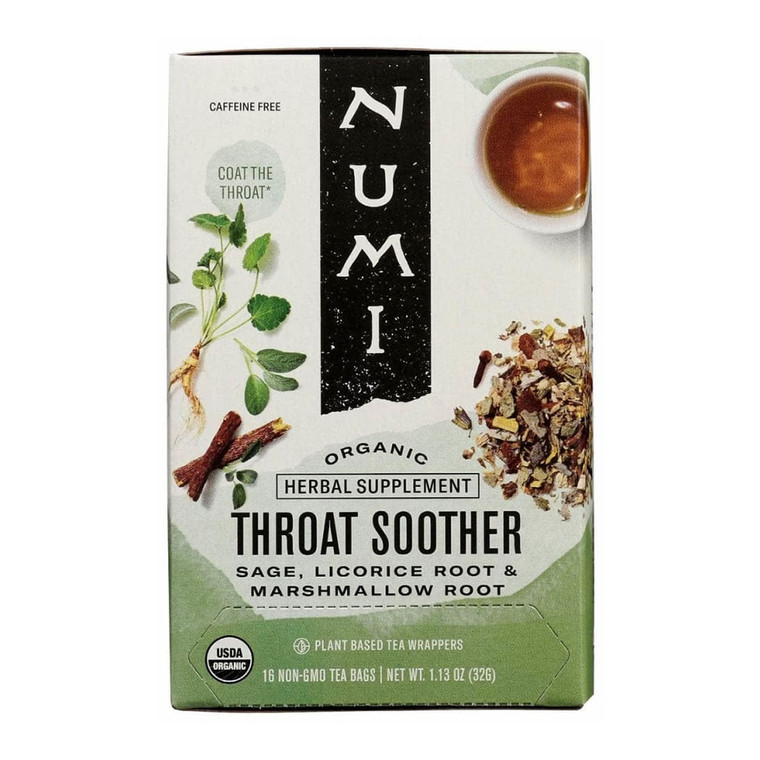 Numi Teas Throat Soother Tea, 16 Ea