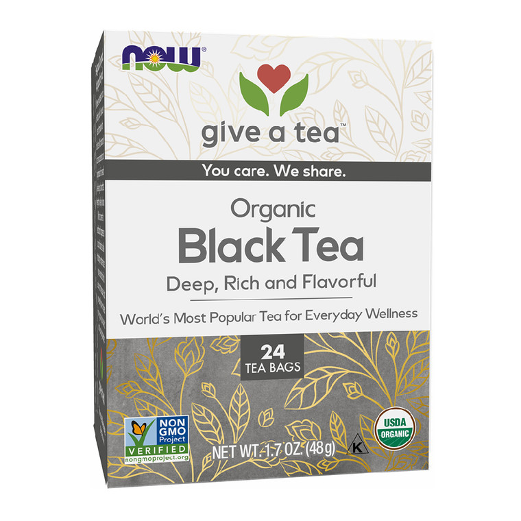 Now Foods Organic Black Tea, 24 Ea