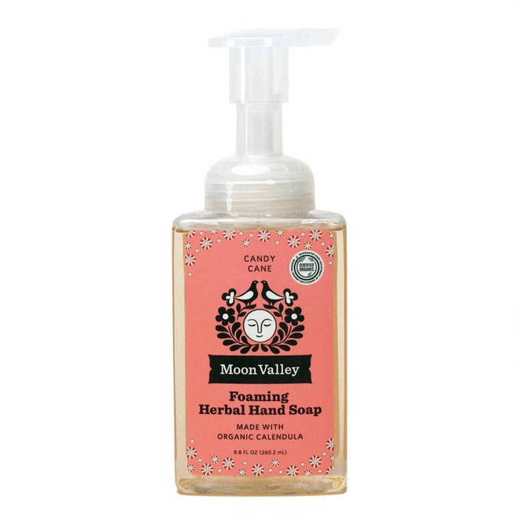 Moon Valley Organics Foaming Herbal Hand Soap, Candy Cane, 8.8 Oz