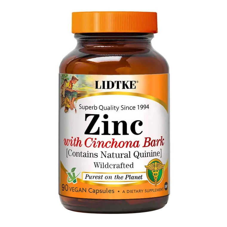 Lidtke Zinc with Cinchona Bark Capsules for Immune Function and Antioxidant Support 90Ea