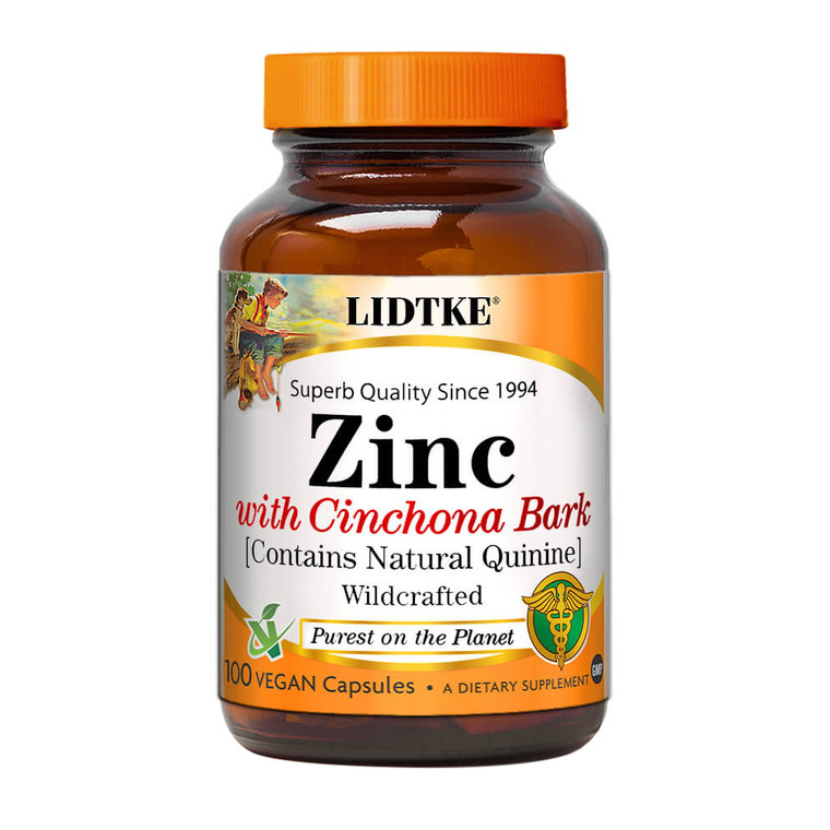 Lidtke Zinc with Cinchona Bark Vegan Capsules, 90 Ea