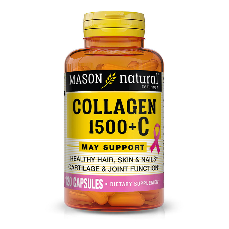 Mason Natural Collagen 1500mg Plus Biotin and Vitamin C Capsules, 120 Ea