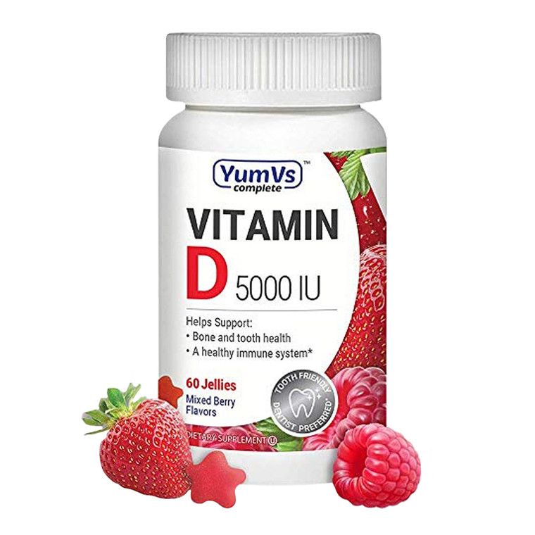 YumVs Complete Vitamin D 5000 IU Supplement Jellies, 60 Ea