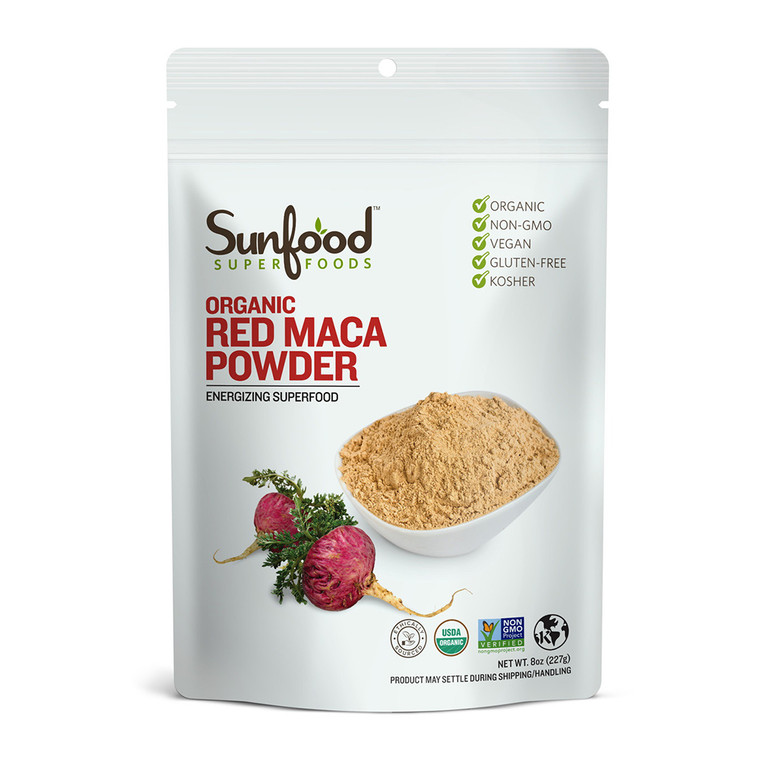 Sunfood Superfoods Organic Energizing Red Maca Powder, 8 Oz