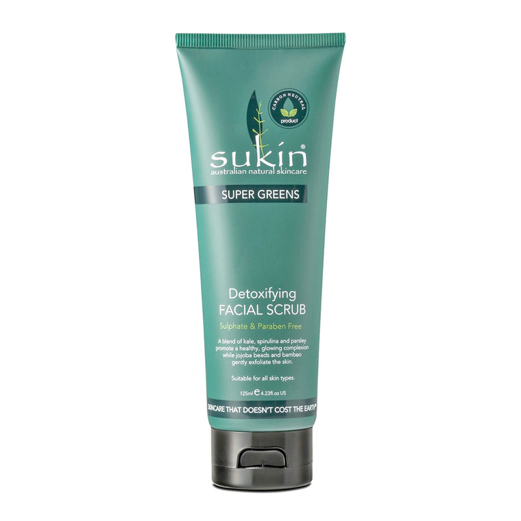 Sukin Super Greens Detoxifying Facial Scrub, 4.23 Oz