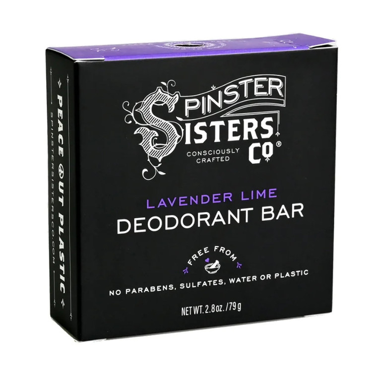 Spinster Sisters Lavender Lime Deodorant Bar, 2.8 Oz