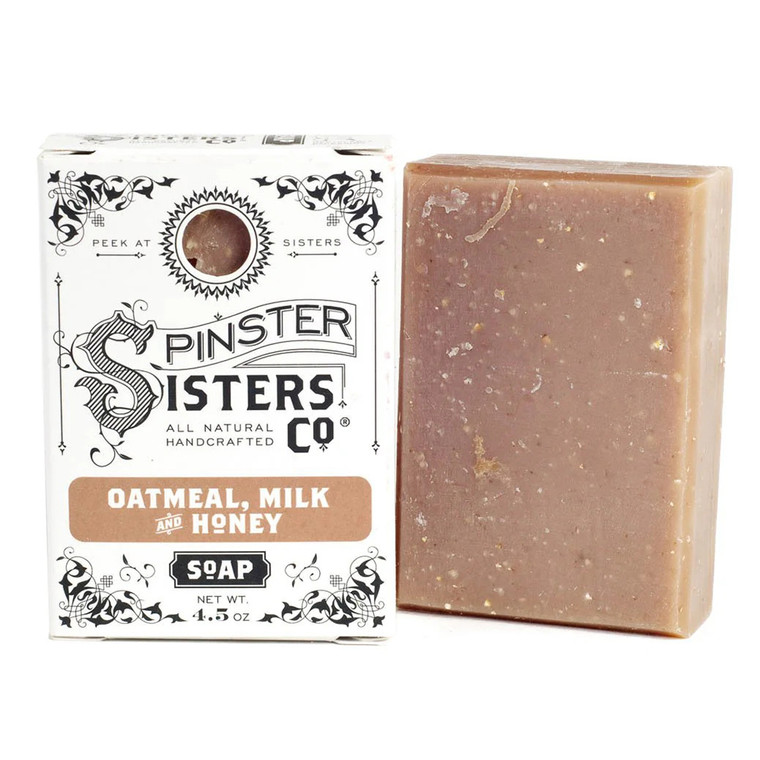 Spinster Sisters Oatmeal, Milk and Honey Soap Bar, 4.5 Oz