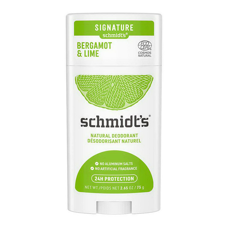 Schmidts Signature Natural Deodorant, Bergamot and Lime, 2.65 Oz