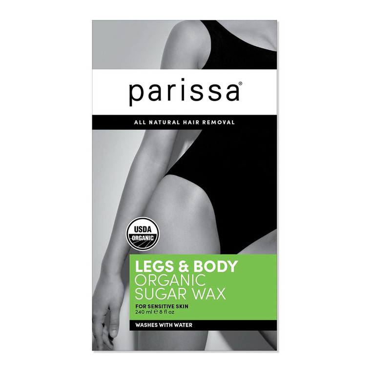 Parissa Organic Sugar Wax for Legs and Body for Sensitive Skin, 8 Oz