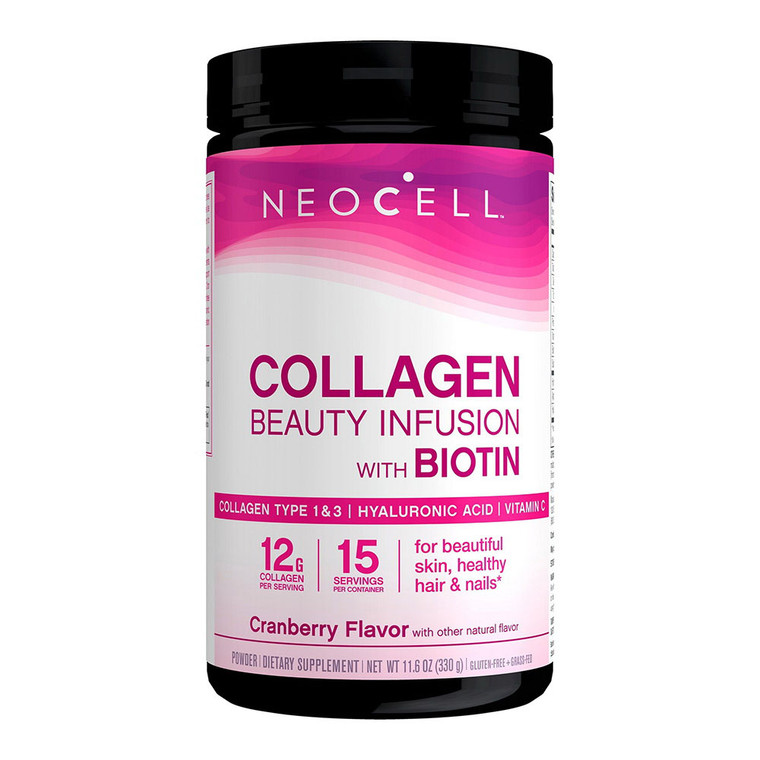 NeoCell Collagen Beauty Infusion Powder with Biotin, Cranberry, 11.64 Oz