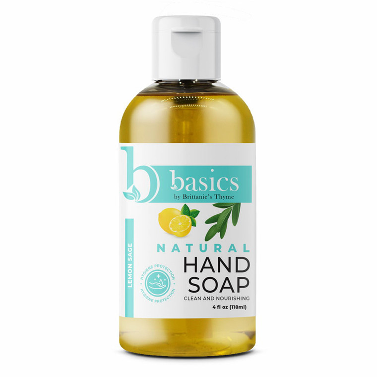 Brittanies Thyme Basics Lemon Sage Natural Hand Soap, 4 Oz