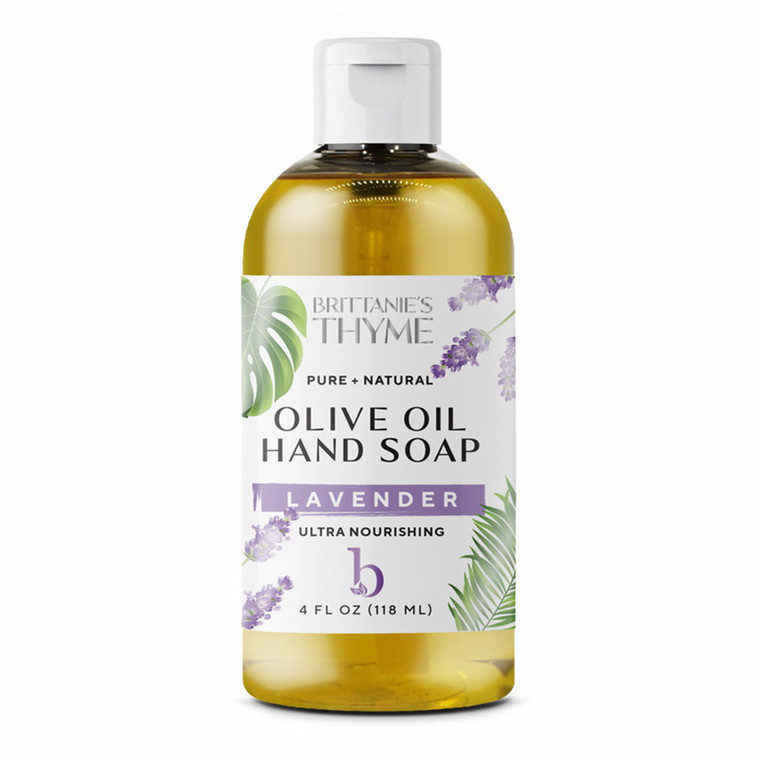 Brittanies Thyme Natural Olive Oil Hand Soap, Lavender, 4 Oz