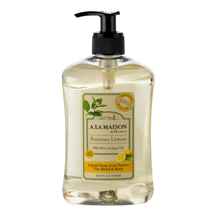 A La Maison Provence Lemon Liquid Hand and Body Soap, 16.9 Oz