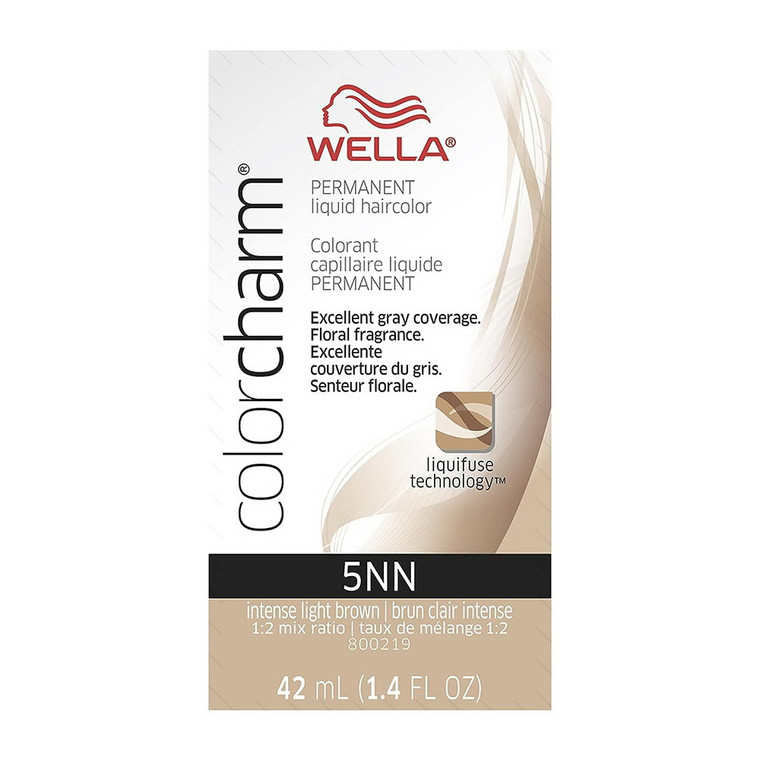 Wella ColorCharm Permanent Liquid Hair Color, 5NN Intense Light Brown, 1.4 Oz