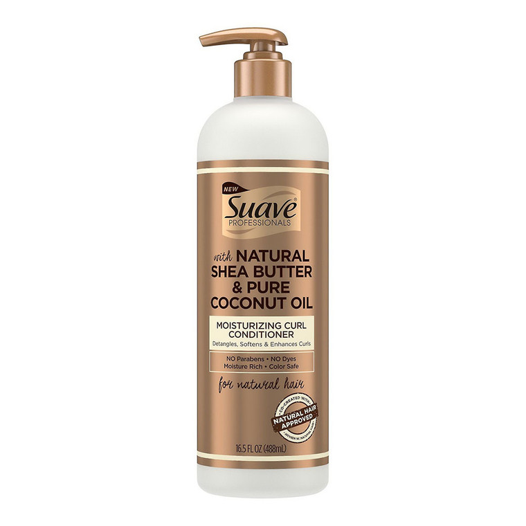 Suave Natural Shea Butter and Pure Coconut Oil Moisturizing Curl Conditioner, 16.5 Oz