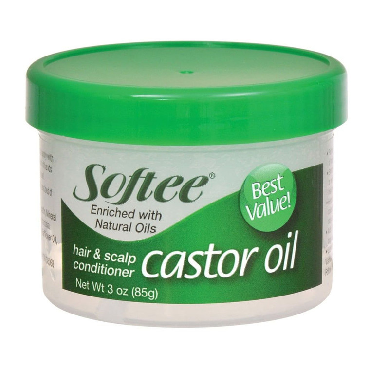 Softee Castor Oil for Hair and Scalp Conditioner, 3 Oz