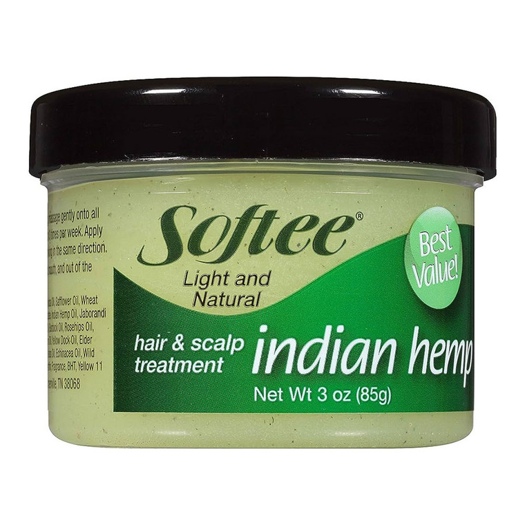 Softee Light and Natural Indian Hemp Hair and Scalp Treatment, 3 Oz