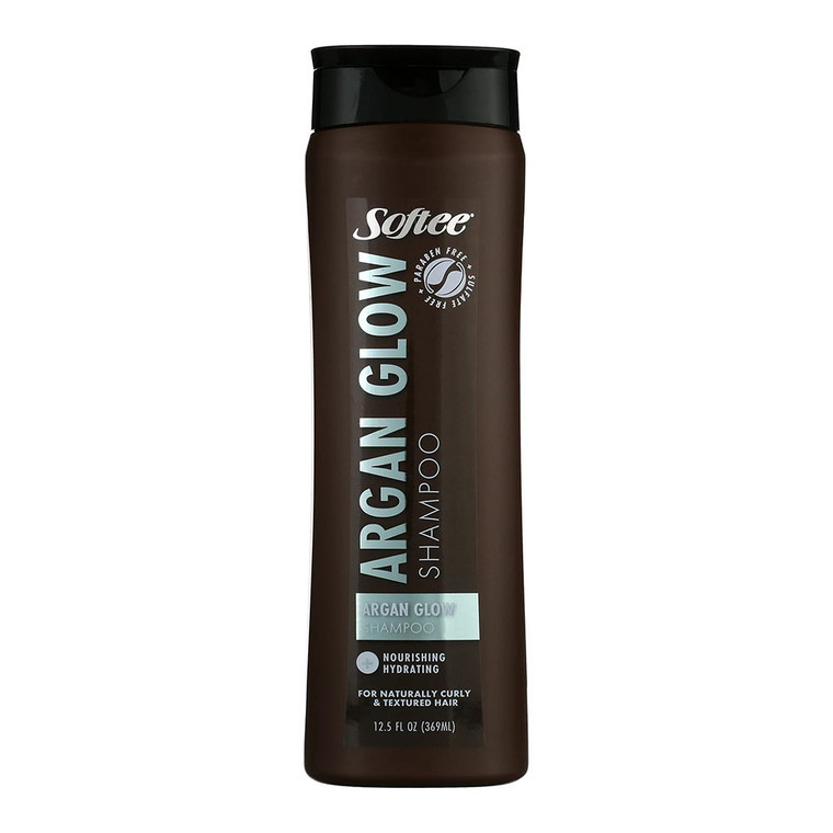 Softee Argan Glow Moisturizing Hair Shampoo, 12.5 Oz