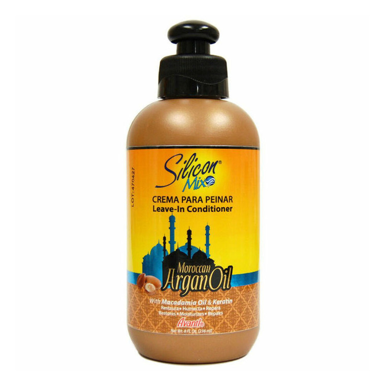 Silicon Mix Crema Para Peinar Moroccan Argan Oil Leave In Conditioner, 8 Oz