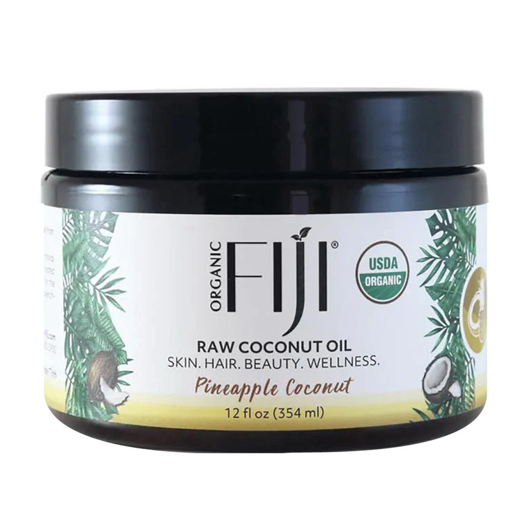 Organic Fiji Virgin Coconut Oil Pineapple, 12 Oz