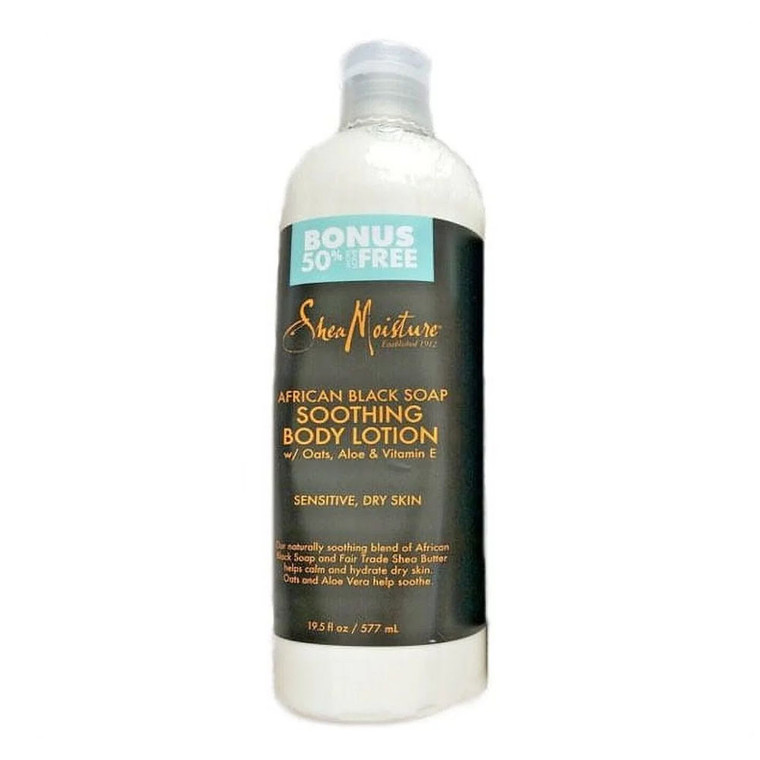 Shea Moisture African Black Soap Soothing Body Lotion, 19.5 Oz