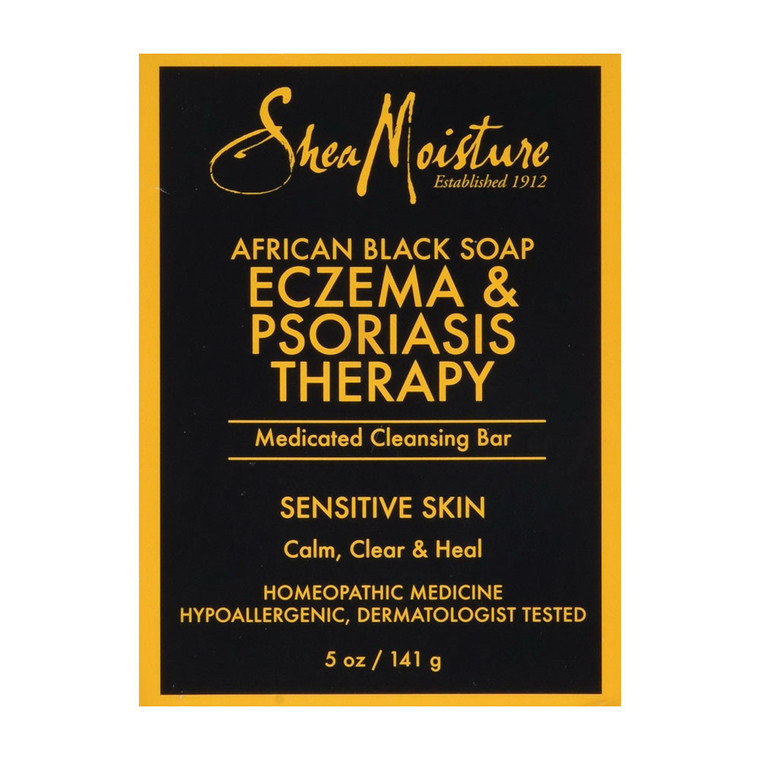 Shea Moisture African Black Soap Eczema and Psoriasis Therapy Medicated Soap, 5 Oz
