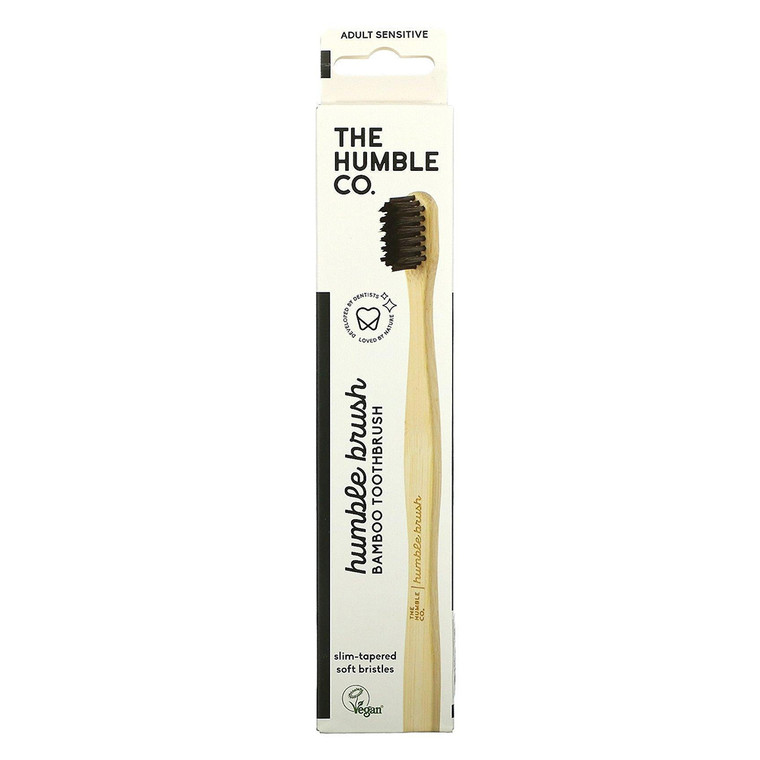 The Humble Co Sensitive Adult Bamboo Toothbrush, Black, 1 Ea